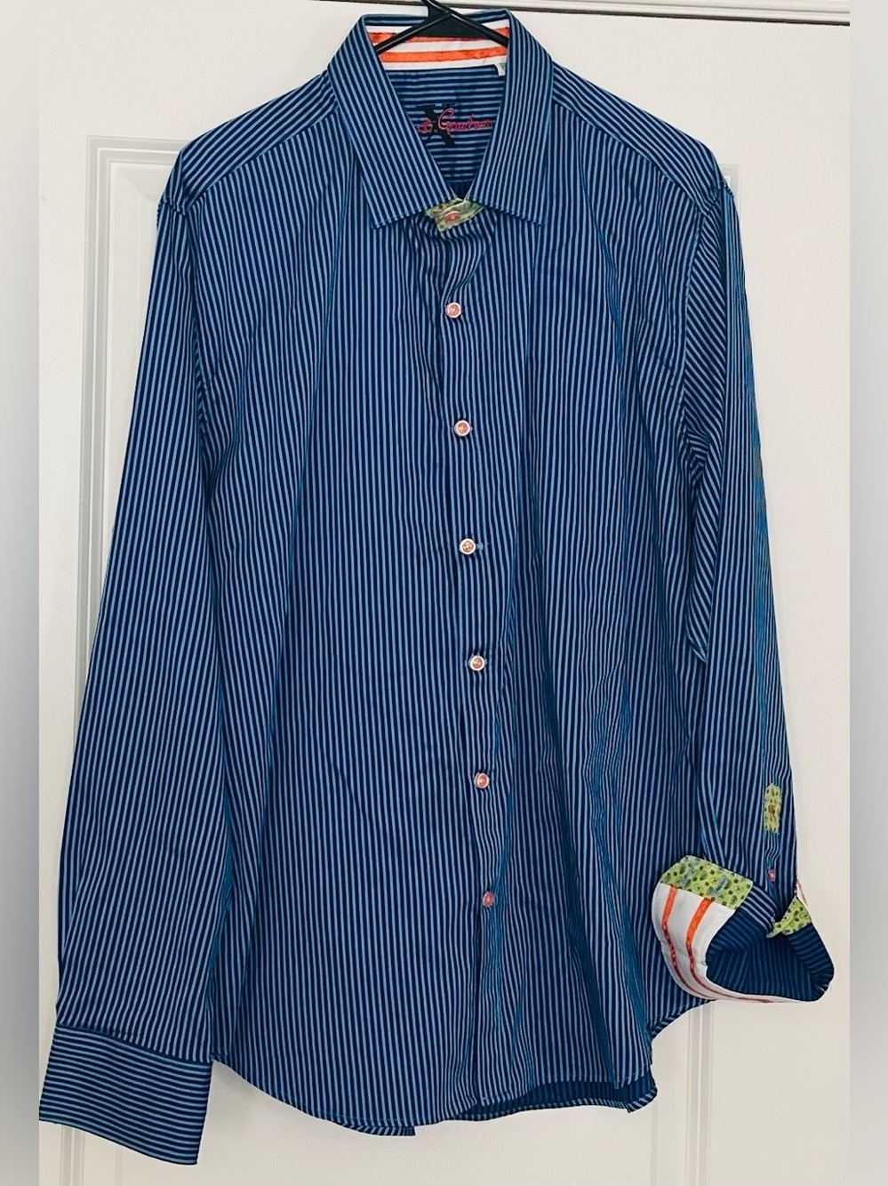 Robert Graham Long Sleeve Button Up Tailored Fit Dress Shirt- XXL